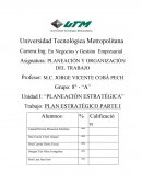 PLANEACIÓN Y ORGANIZACIÓN DEL TRABAJO.