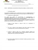 PREGUNTAS SOBRE EL CÓDIGO DE ÉTICA