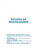 Arquitectura de PC. ESTUDIO DE PROCESADORES