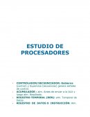 Arquitectura de PC. ESTUDIO DE PROCESADORES