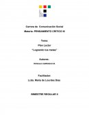 PENSAMIENTO CRITICO III Tema: Plan Lector “Logrando tus metas”