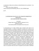 LA IMPORTANCIA RELATIVA DE LOS ATRIBUTOS AMBIENTALES PRODUCTOS ':