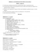 Exámenes de perforacion.
