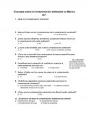 Encuesta sobre la Contaminación Ambiental en México D.F.