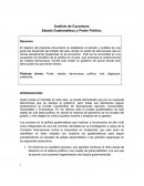 Analisis de Coyontura: Estado Guatemalteco y Poder Politíco.