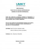 PAPEL DEL LÍDER DE LA EMPRESA MINERA EL PORVENIR S. A EN EL PROCESO DE RESPONSABILIDAD SOCIAL EMPRESARIAL RELACIONADA CON EL MEDIO AMBIENTE