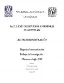 CHINA PROTAGONISTA DE NEGOCIOS INTERNACIONALES EN EL SIGLO XXI