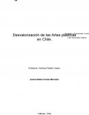 Desvalorización de las Artes Plásticas.