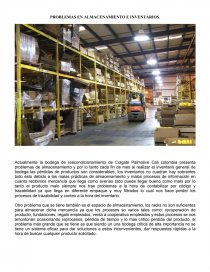 Problemas de almacenamiento e inventarios. Página 1