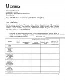 Area 1 de 10 - Tipos de variables y estadística descriptiva.