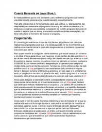 Cuenta Bancaria en Java (BlueJ)... Página 1