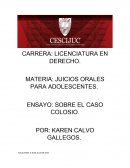 ENSAYO: SOBRE EL CASO COLOSIO.