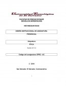 Diseño Instruccional de Ética Ciclo 02 2016.