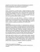 Contrato servicios profesionales por queja médica.