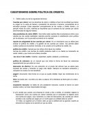 CUESTIONARIO SOBRE POLITICA DE CREDITO.