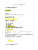 Cuestionario: La conferencia.