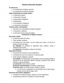 Sistema Educativo Español.