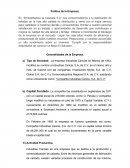 Política de la Empresa “Embotelladora la Cascada S.A”