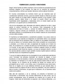 FEMINICIDIO LIGADO A MACHISMO