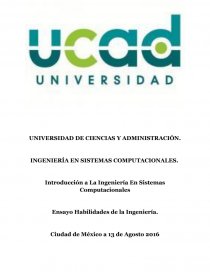 INGENIERÍA EN SISTEMAS COMPUTACIONALES.. Página 1