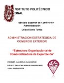 Estructura Organizacional de Comercializadora de Exportación
