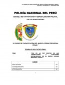 NUEVO CODIGO PROCESAL PENAL Y FUNCION POLICIAL