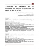 Desempeño Residentes de Medicina