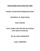 El mito de la justicia entre dioses y humanos