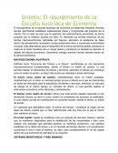 Síntesis: El resurgimiento de la Escuela Austríaca de Economía