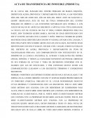 Acta de transferencia de inmueble (Permuta)
