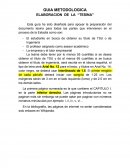 GUIA METODOLOGICA ELABORACION DE LA “TESINA”