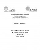 ARQUITECTURA E IDENTIDAD REPORTE DEL VIDEO