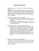 Tipos de Argumentación.