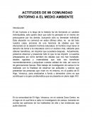 Actitudes de mi comunidad entorno al medio ambiente