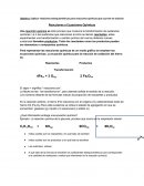 Explicar relaciones estequiométricas para reacciones químicas que ocurren en solución