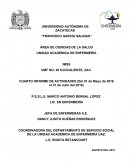 Informe de actividades de enfermería: Servicios de urgencias y medicina preventiva