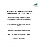 Ejercitando la lectura crítica.