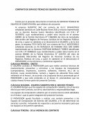 CONTRATO DE SERVICIO TÉCNICO DE EQUIPOS DE COMPUTACIÓN