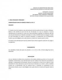 RESOLUCION DE RECURSO DE REVOCACION. - Tareas - Galenosarone
