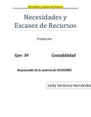 Economía Necesidad y escazés de recursos