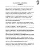 La lucha por el derecho.
