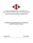EL ABORTO EN LAS ADOLESCENTES DE 14 A 16 AÑOS EN LOS COLEGIOS FISCALES DE GUAYAQUIL