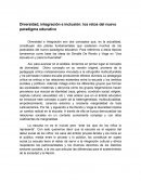 Diversidad, integración e inclusión: los retos del nuevo paradigma educativo
