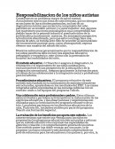 Responsabilidad de los niños autistas.