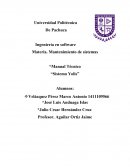 Materia. Mantenimiento de sistemas “Manual Técnico
