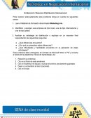 Evidencia 6: Resumen Distribución Internacional