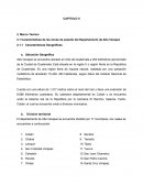Características de las zonas de estudio del Departamento de Alta Verapaz