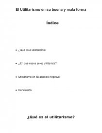 Lo bueno y malo de utilitarismo. Página 1
