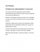 Teorias de arquimides y galileo