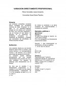 VARIACION DIRECTAMENTE PROPORCIONAL
